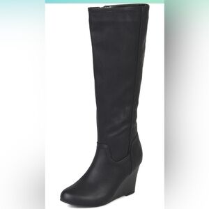 NWT) Journee Womens Langly Wedge Knee High Boots Size 8.5